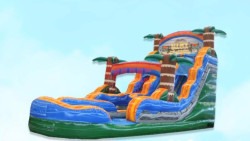 18' Tiki Plunge Dual Lane Water Slide